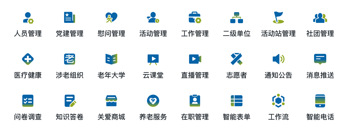 离退休干部管理系统功能模块
